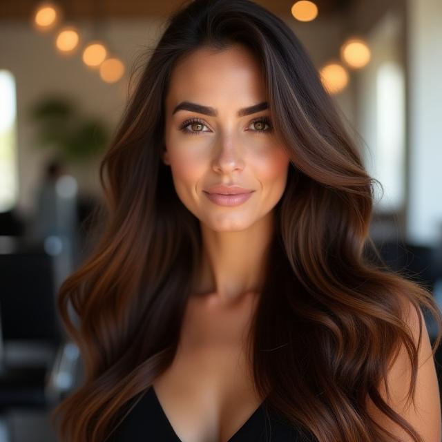 Brunette client after 20 inch tape-ins